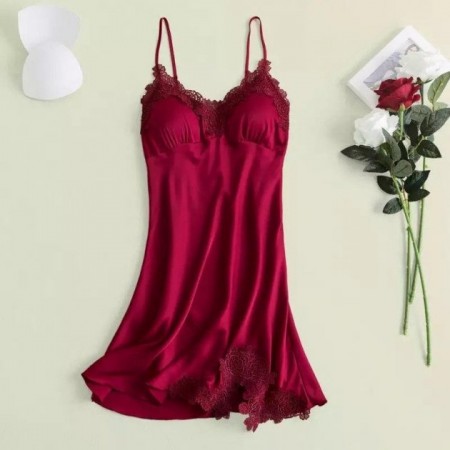 Женский пеньюар с кружевом Rose Красный